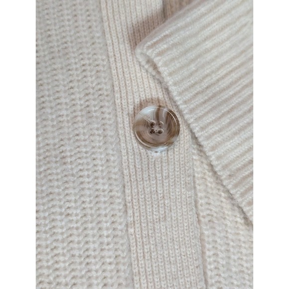 Quince Cream Button-Front Ribbed Cardigan - Picture 8 of 13